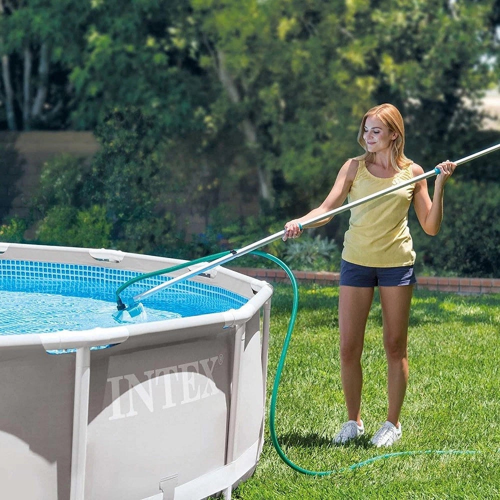 Trade Shop - Set Di Pulizia Basic Per Piscina Retina Spazzola Testa Aspiratrice Vacuum 29056 -