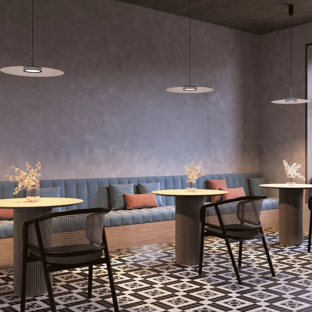 Maytoni Lampadario moderno El 1 luce LED integrato bianco alluminio