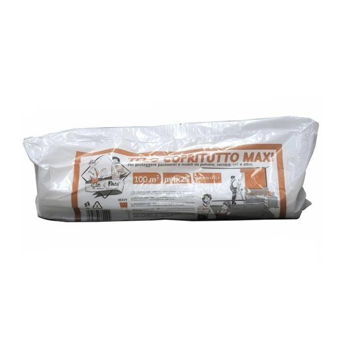 Pacho Telo Copritutto Trasparente HDPE 25m x 4m Mono Splituso