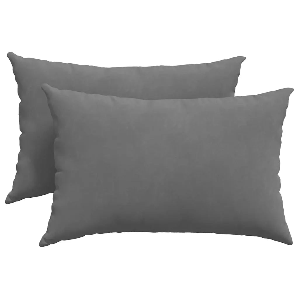 Cuscini da Divano 2 pcs Grigio scuro 60 x 40 cm Tessuto 42013684