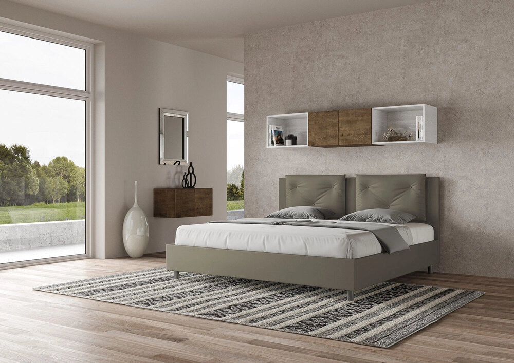 Letto Matrimoniale 160x210 cm Senza Rete Appia Cappuccino