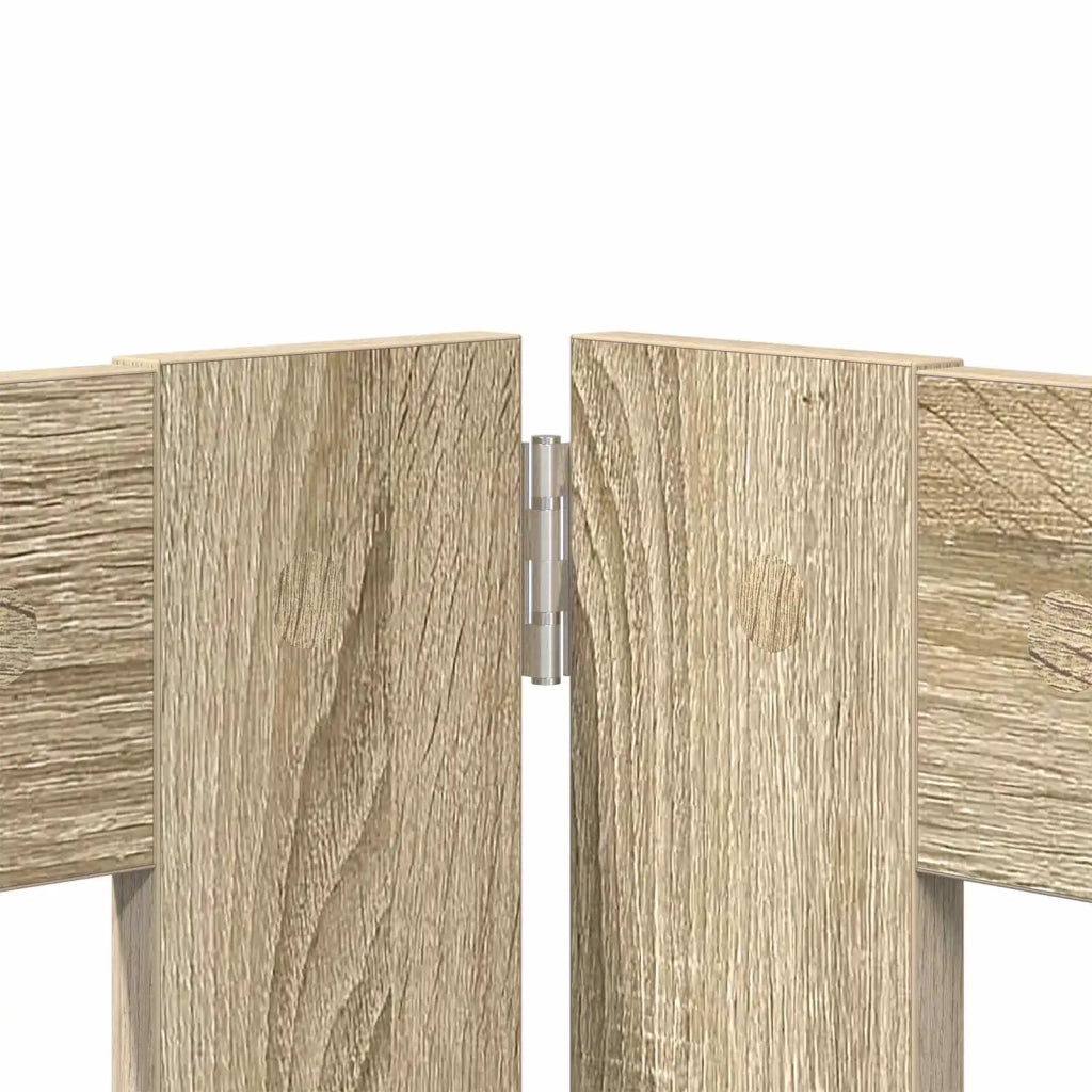 Cancello per cani pieghevole con supporti 2 pz Rovere Sonoma 892056