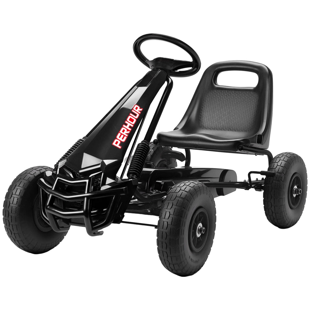 Go-Kart a pedali per bambini ¨C Xylo ¨C sedile regolabile, freno manuale, 110x61x62 cm, nero
