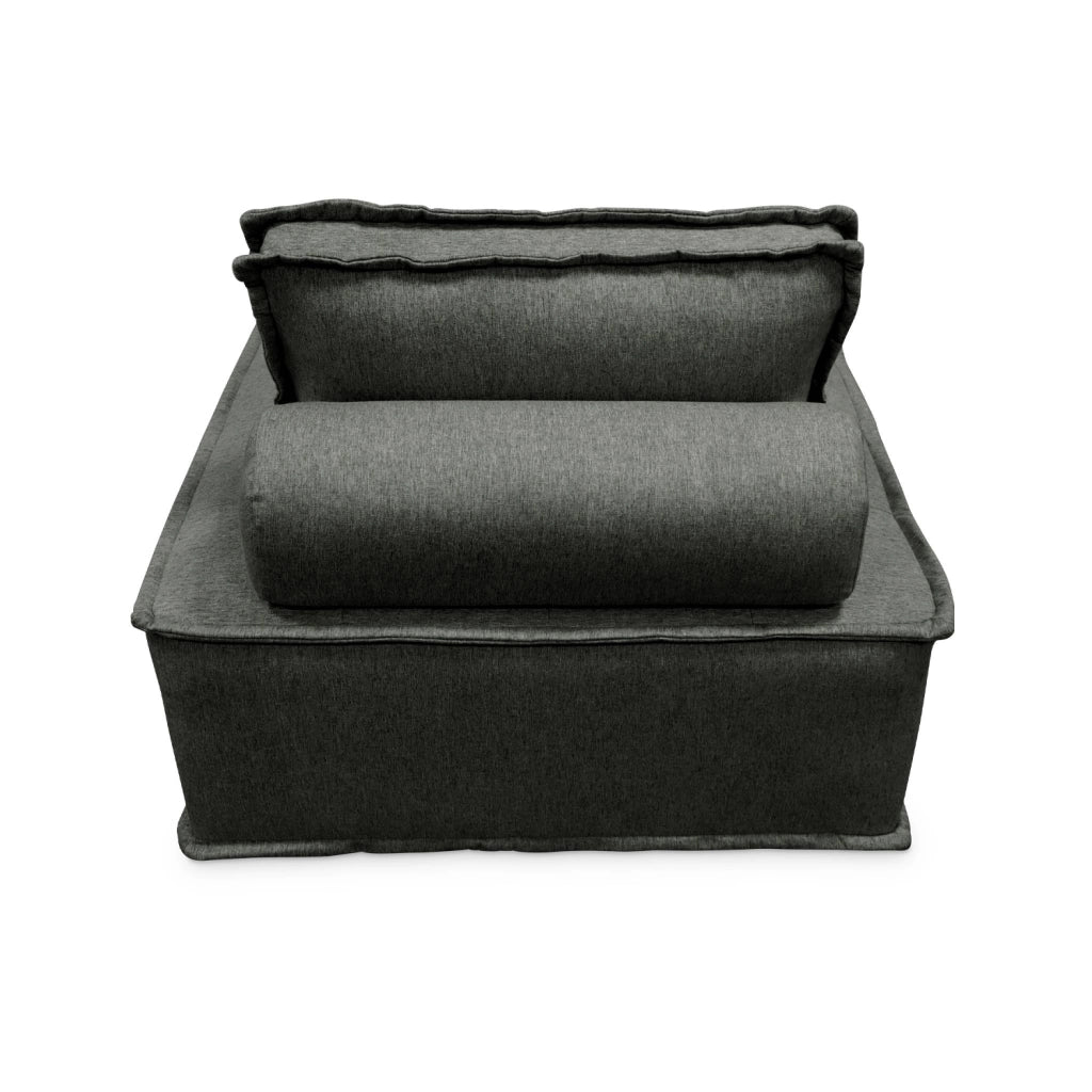 Divano modulare, 4 posti, grigio scuro