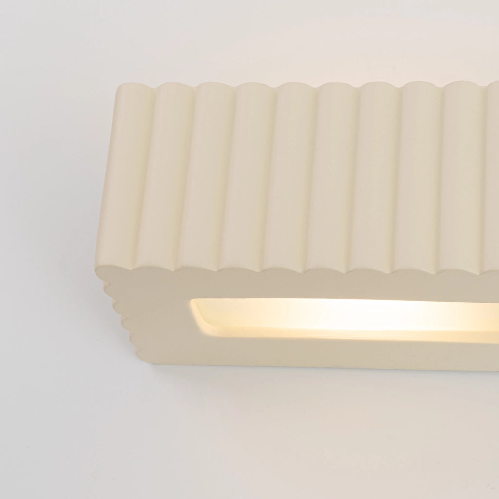 Lampada da parete in ceramica RIGATA beige