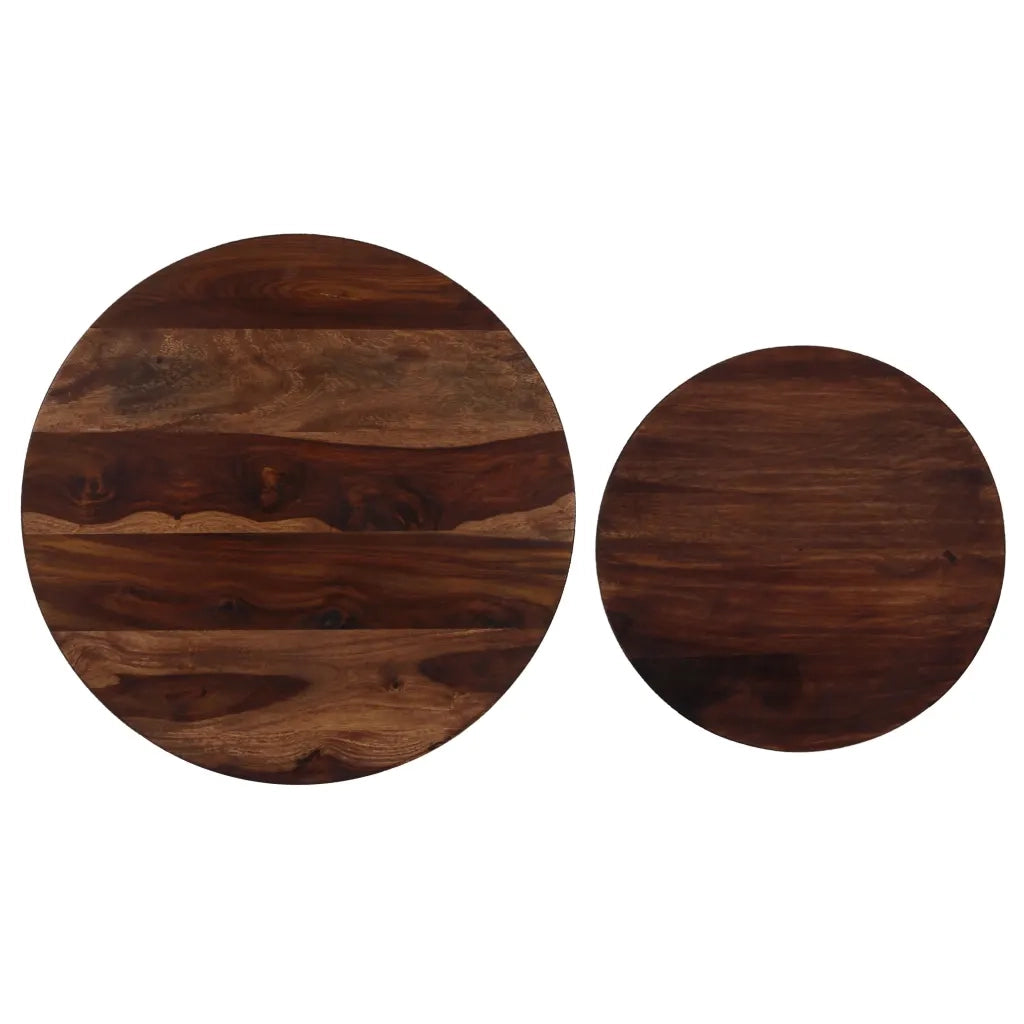 Set Tavolini da Salotto 2 pz in Massello di Acacia 60x35 cm 246015