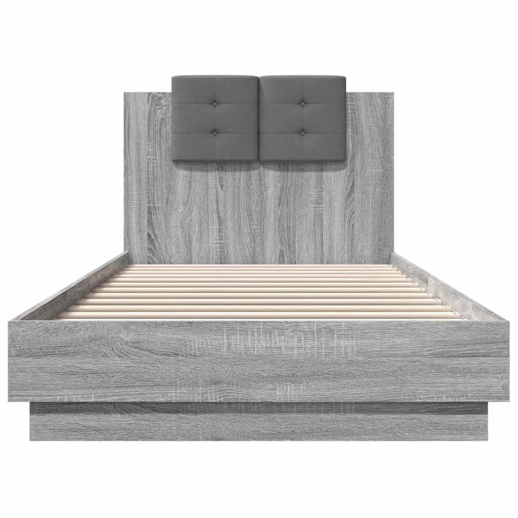 Struttura letto con testata Sonoma grigio 80 x 200 cm 3429577