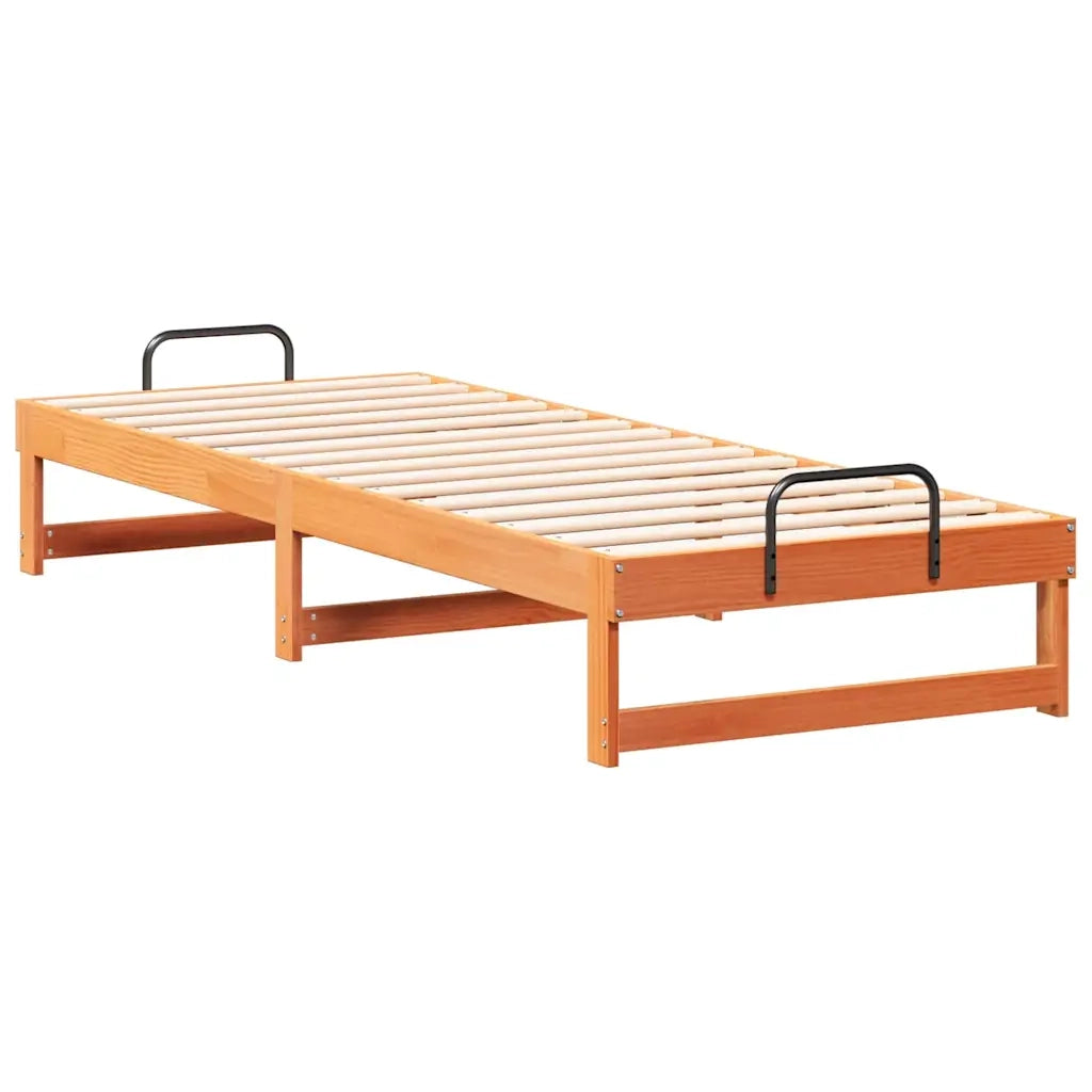 Letto singolo | Letto per adulti | Struttura del letto Marrone 90 x 210 cm Pino massello