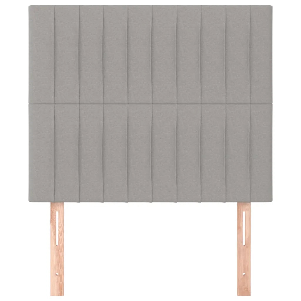Testiera | Testata Grigio Chiaro 80x5x118/128 cm Tessuto