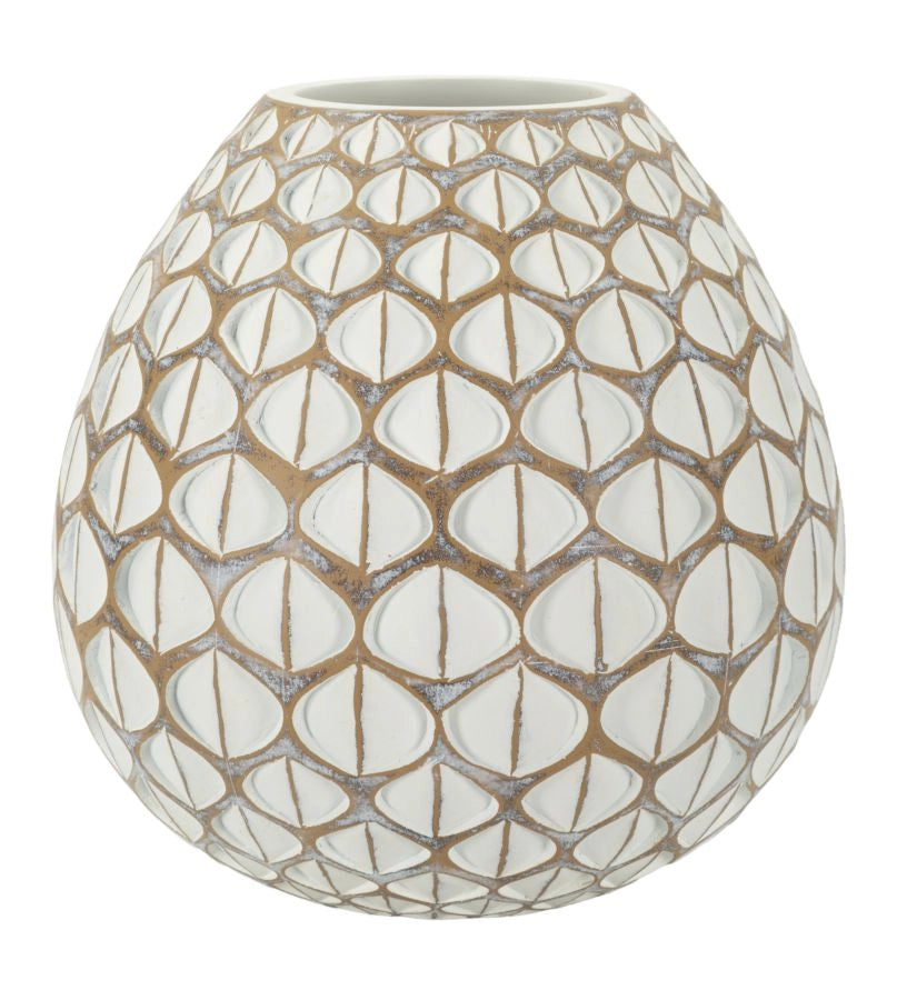 Vaso Resina Tibet Cm Ø 27X27 Elegante Design Moderno