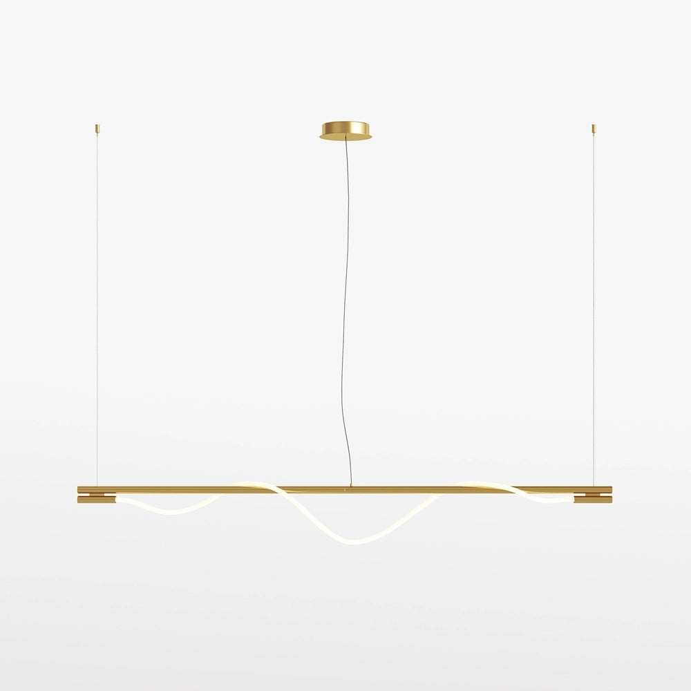 Lampada a sospensione LED Maytoni Tau ottone 150cm