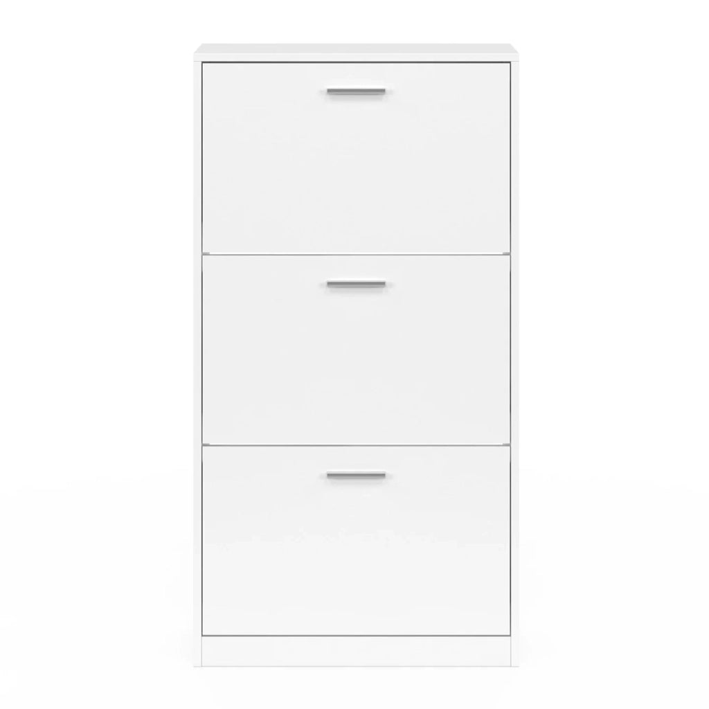 IDMarket - Scarpiera bianca a 3 ante