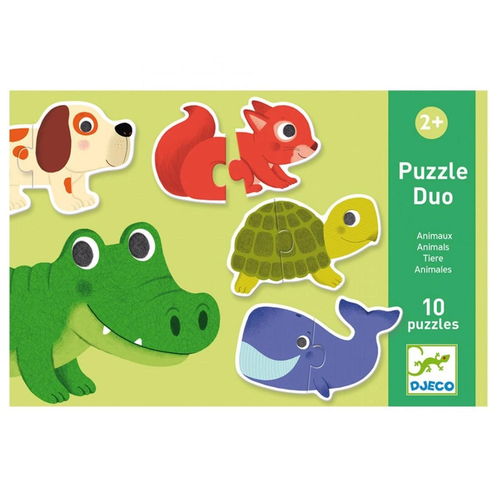Puzzle Duo Animali,Djeco,eta 2+