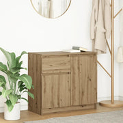 Credenza con Cassetto-Buffet-Armadio da cucina Rovere Artigianale 71x35x65 cm Truciolato 885992
