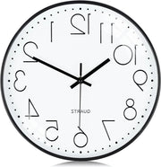 Ora digitale silenziosa 30 cm - design moderno - facile da leggere - decorativa per soggiorno, ufficio, cucina
