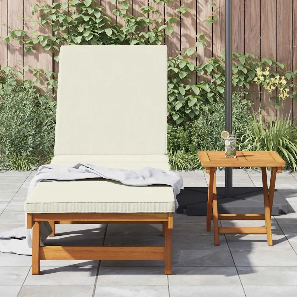 Lettino da sole Marrone e Crema 199 x 63 x 85 cm 4105535