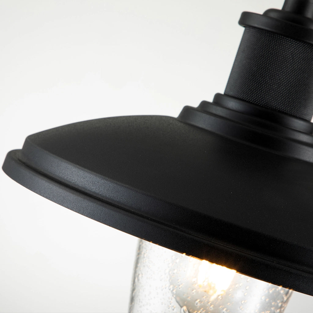 Applique esterna nera testurizzata E27 40W Allenbury
