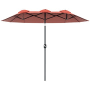 Ombrellone da Giardino ¨C Minimal ¨C Rosso 295x152x222 cm