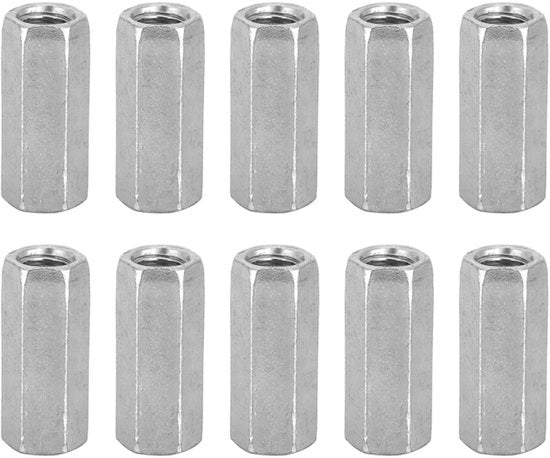 M8 Zeskantmoer in Cottolatura Galvanizzata - 10 Stuks - Per Applicazioni di Bevalling