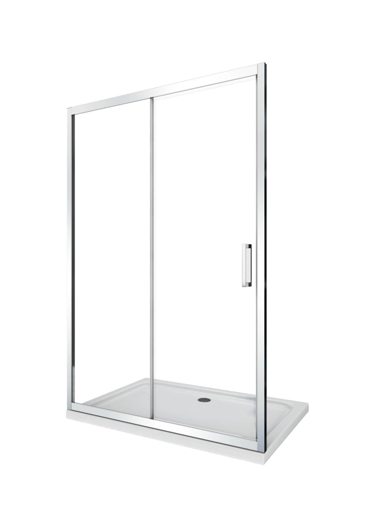 Porta doccia vetro 6 mm per installazione in nicchia Altezza 190 cm installazione reversibile cm 130-135