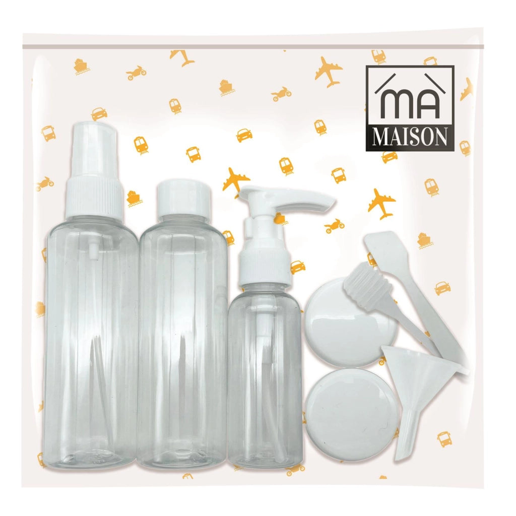 MAURY'S KIT DI CONTENITORI DA VIAGGIO IN CONFEZIONE DA 8 PZ