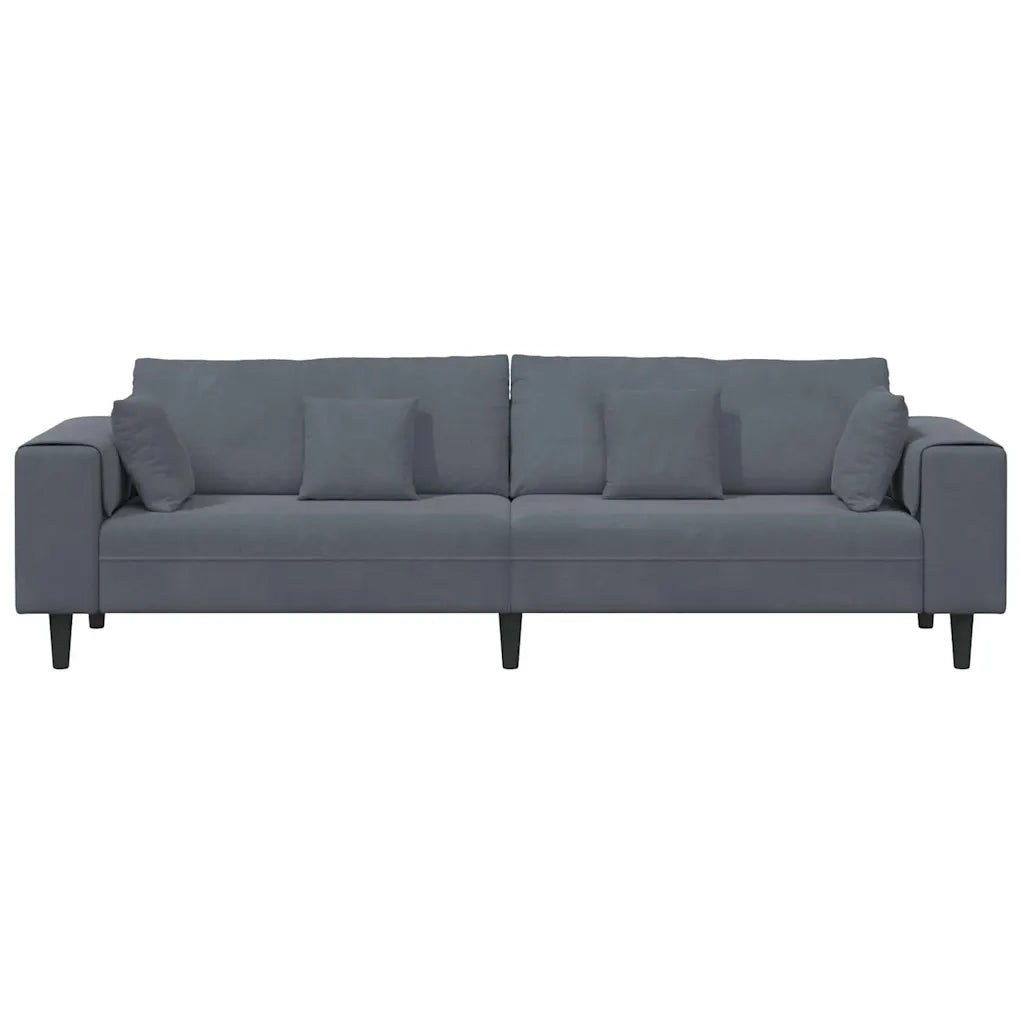 Divano Grigio scuro 250 x 77 x 76 cm Velluto 3335154