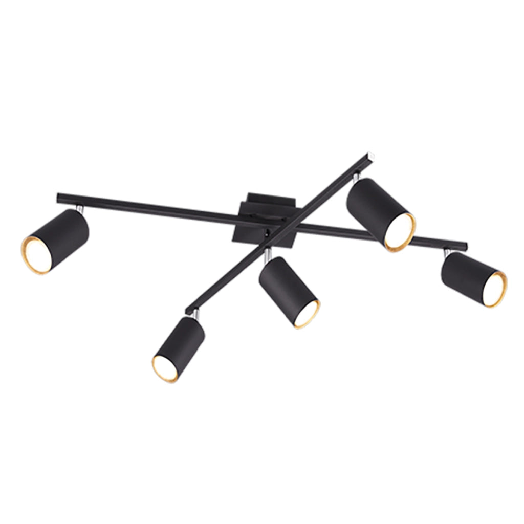 Plafoniera spot Trio Marley nera 5xGU10 dimmerabile
