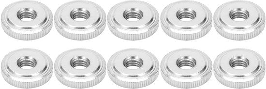 Materiale Gekartelde Moeren 10 Unita - M8 - Acciaio di Carbonio - Accoppiamento Manuale - Duraturo - Superficie Verniciata