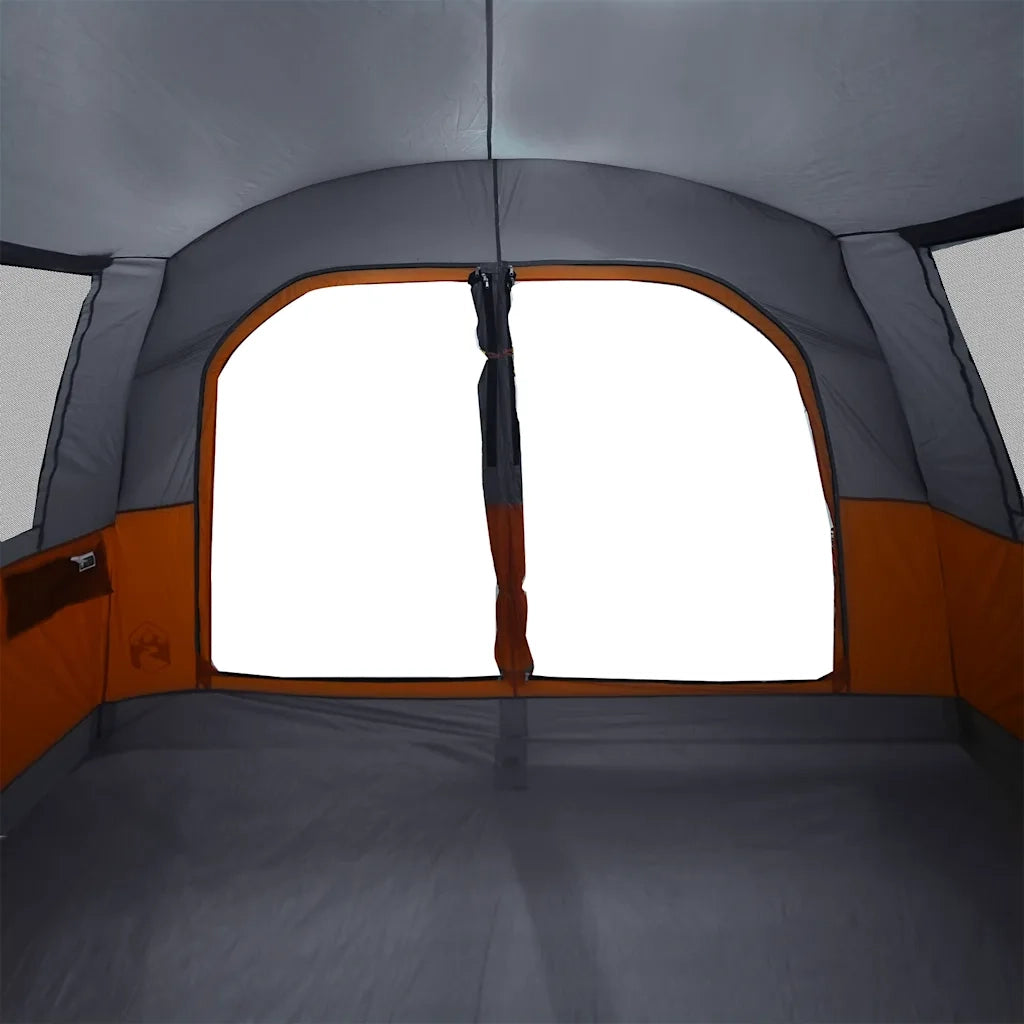 Tenda da Campeggio 4 Persone Grigio e Arancione Impermeabile 4009502