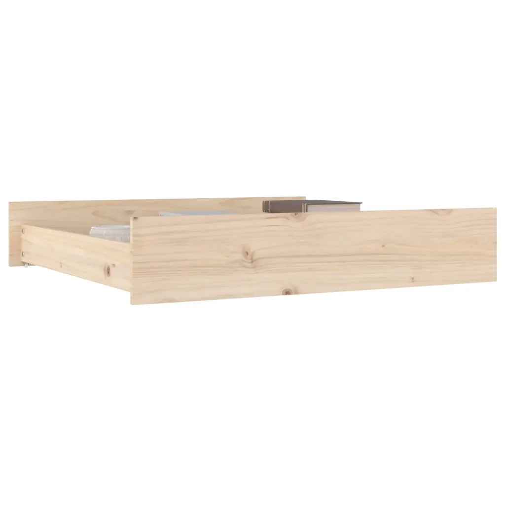 Cassettoni da Letto 2 pz in Legno Massello di Pino 814979