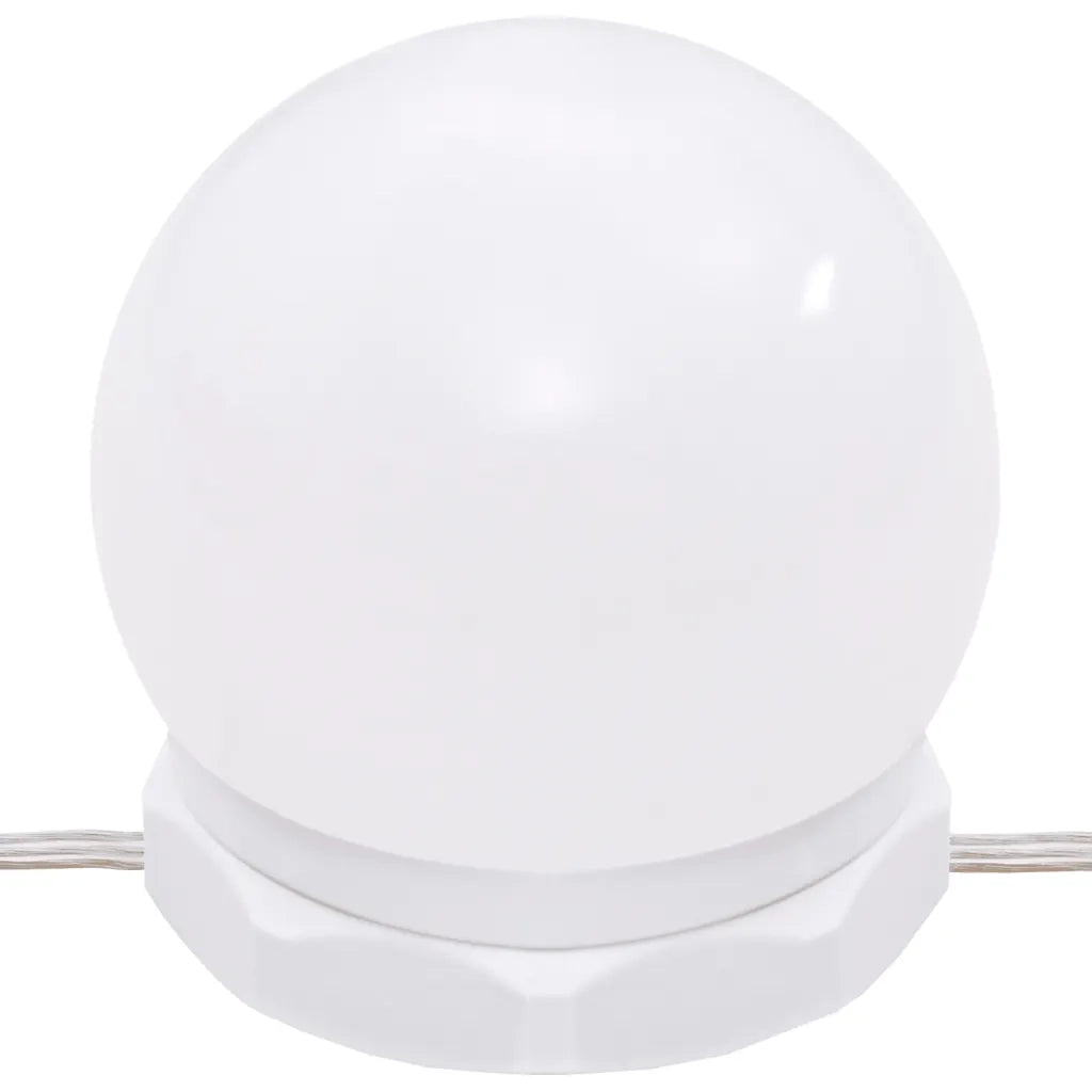 Set Tavolo da Toeletta Bianco con LED in Legno Multistrato 3114115