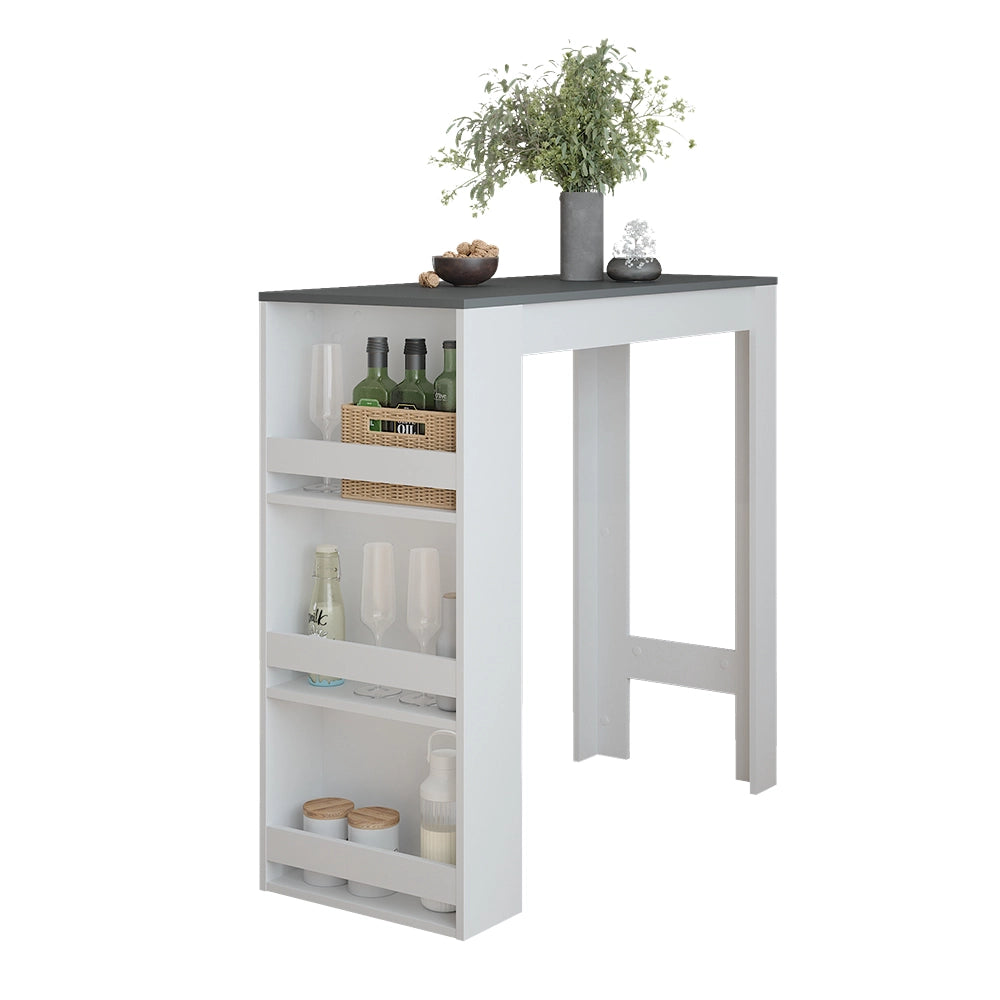 Vicco Tavolo da bar Antracite/bianco 45 x 110 cm