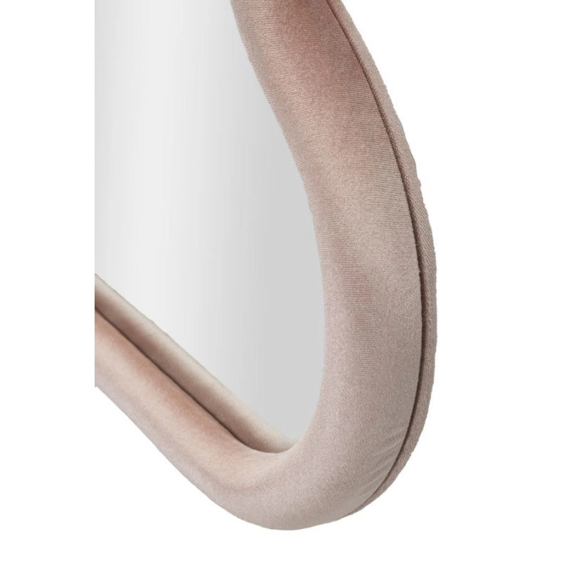 Specchio Da Muro Cloud Velluto Rosa cm 90x4x60