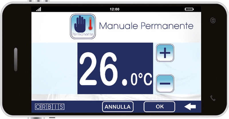 CRONOTERMOSTATO DIGITALE SETTIMANALE BIKO APP ALLUMINIO ORBIS