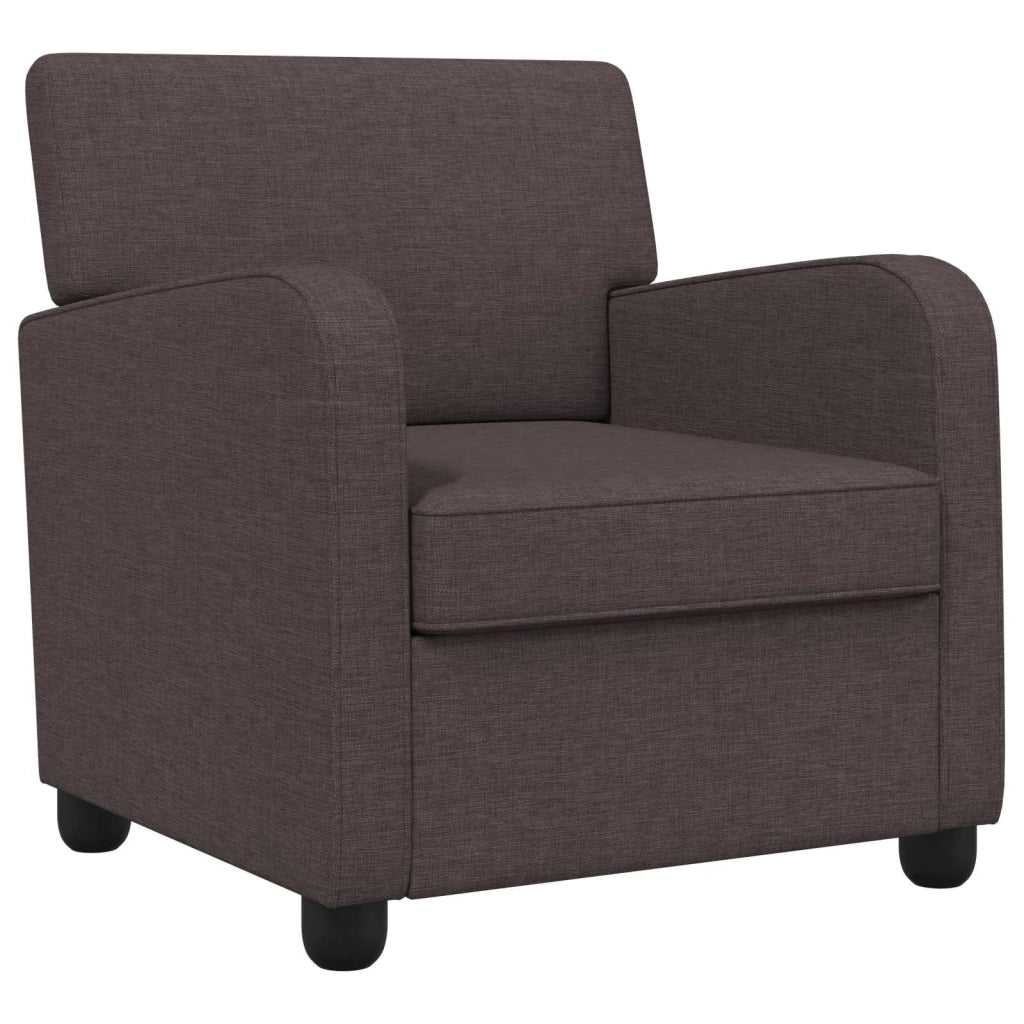 Poltrona Marrone Scuro Tessuto 42043397