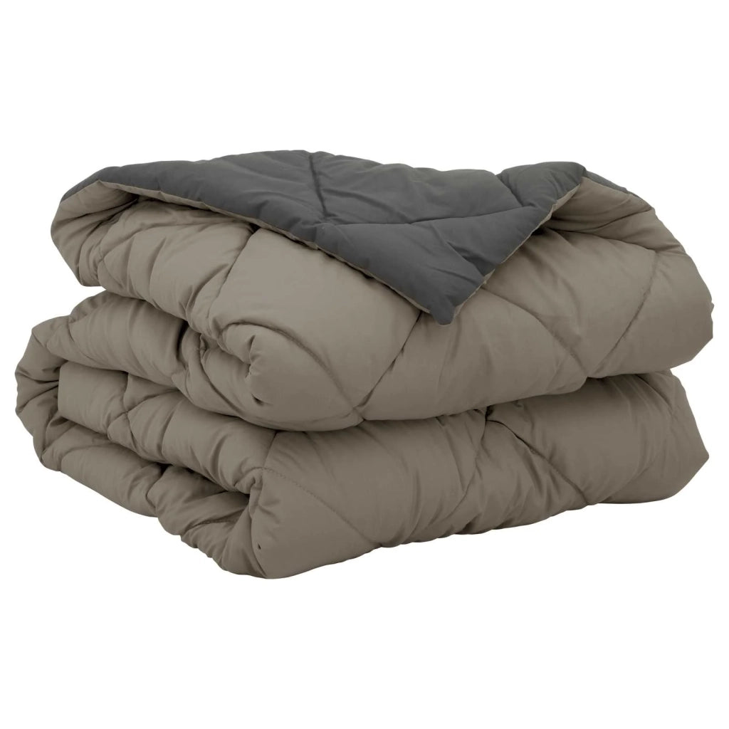 Duvet Estivo Grigio chiaro e Antracite 200 x 140 cm Microfibra 42025513
