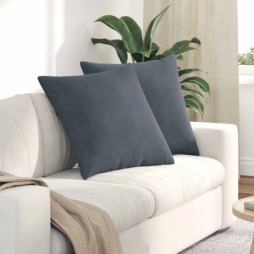 Cuscini da Divano 2 pcs Grigio scuro 60 x 60 cm 42014015