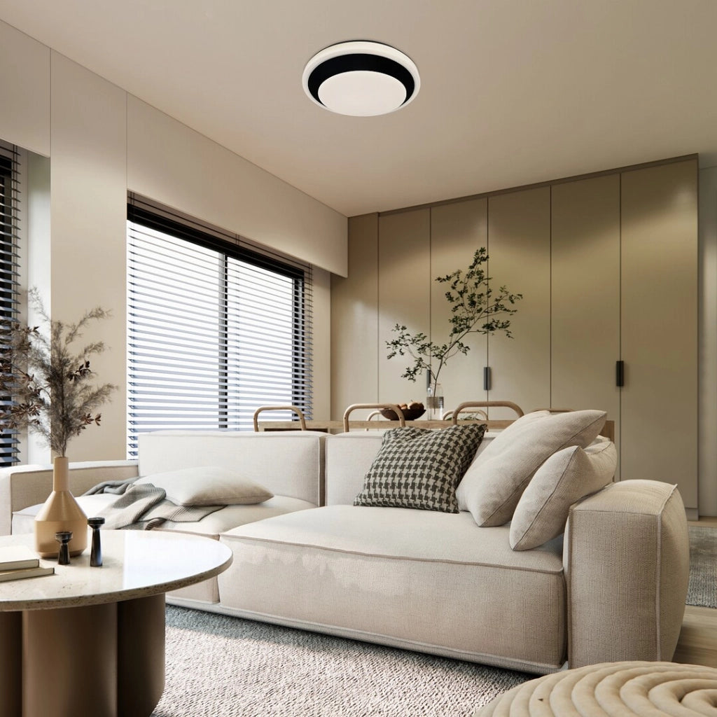 Plafoniera LED Rabalux Barbora nera/bianca Ø38 24W 4000K