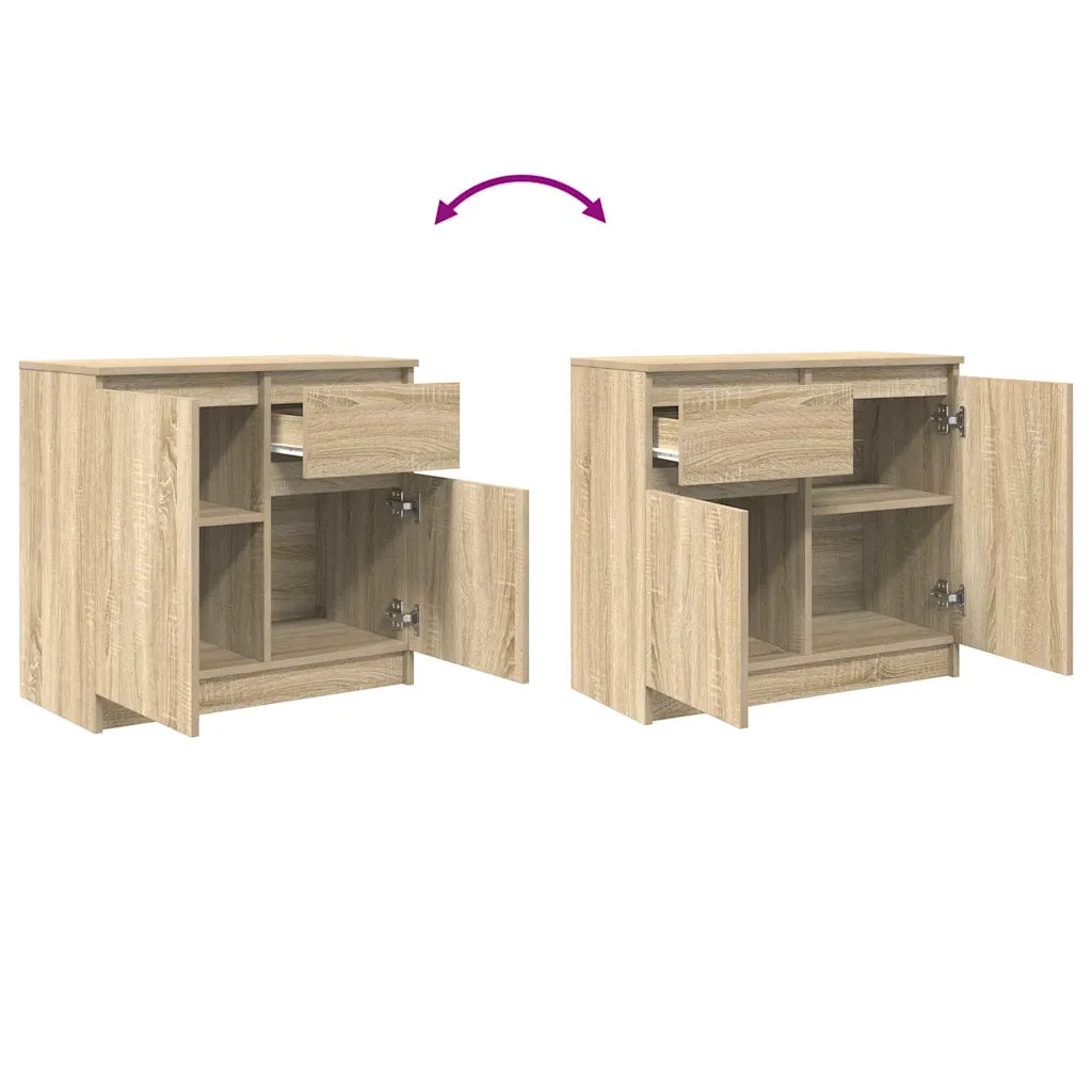 Credenza con Cassetto-Buffet-Armadio da cucina Rovere Sonoma 71x35x65 cm in Truciolato 498162