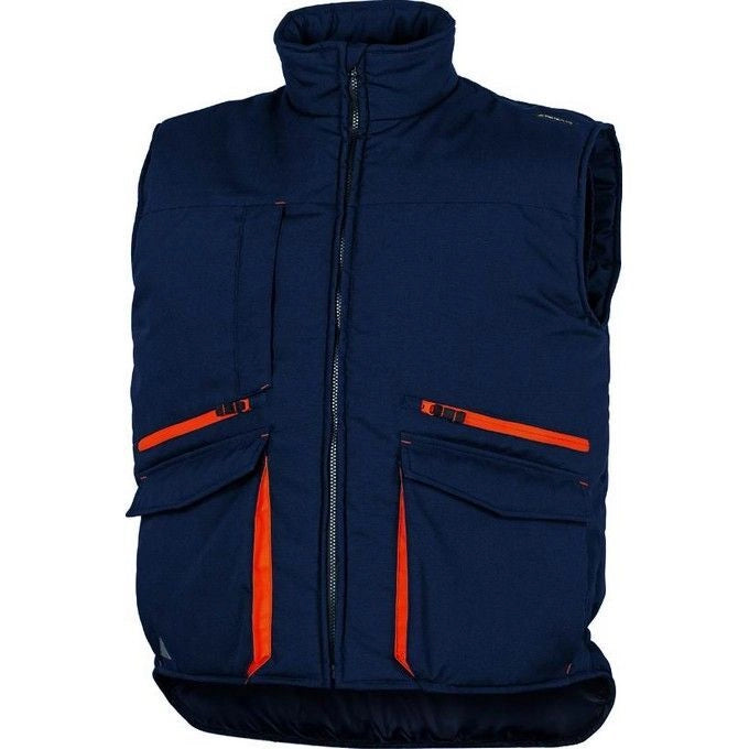 Deltaplus 5427422 Sierra 2 Gilet Imbottito Multitasche 65% Poliestere 35% Cotone 9 Tasche Taglia L colore Blu Arancio
