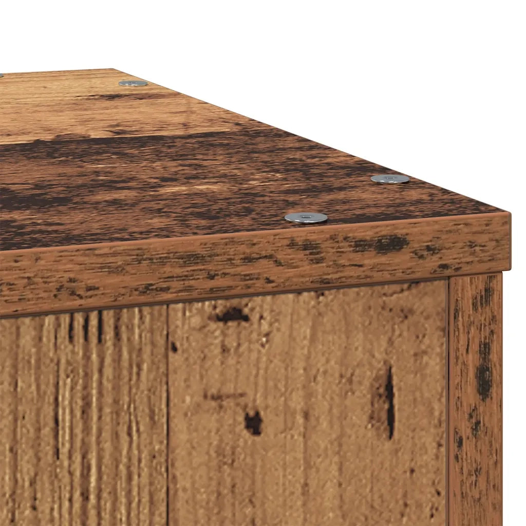 Supporto per Piante Legno Vecchio 33x33x100 cm in Truciolato 852958