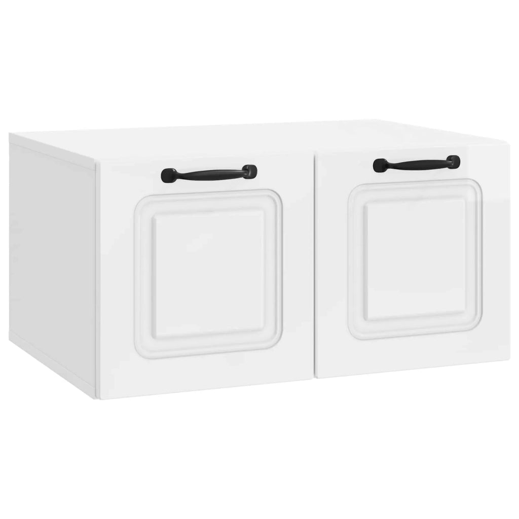 Mobile Porta TV da Muro-Credenza per TV sospesa Bianco Lucido 59,5 x 41 x 30 cm 941847