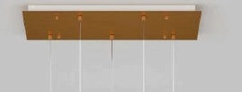SOSP. OTTONE SAT. 7 LUCI RETTANGOLARE VETRI (4 PICCOLI (2XAM+1XBR+1XFU)+3 MEDI (1XAM+1XBR+1XFU)) 1194OS-S7 RPM-MC