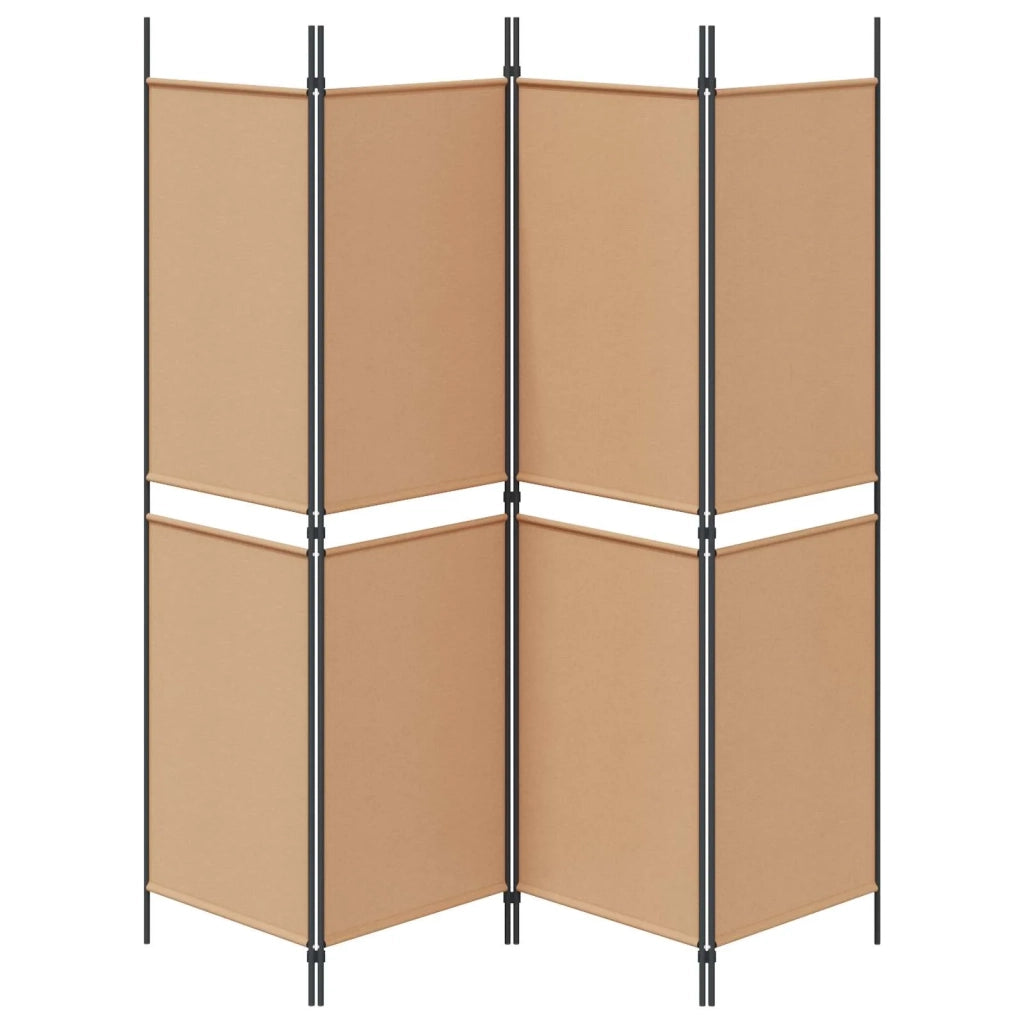 Divisorio Ambienti | Divider per stanze | Paravento a 4 pannelli Beige 200 x 180 cm Tessuto