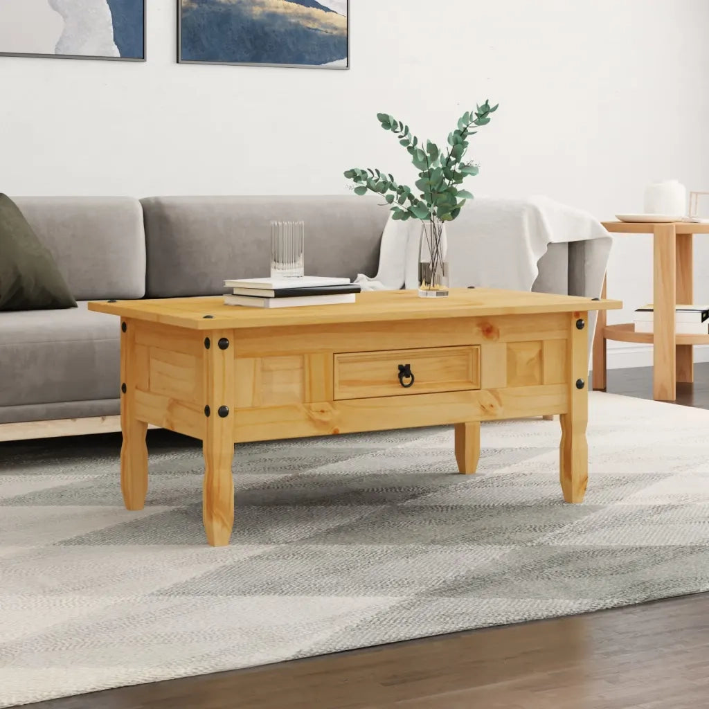 Tavolino da Caff¨¦ Legno Pino Messicano Corona Range 100x55x44cm
