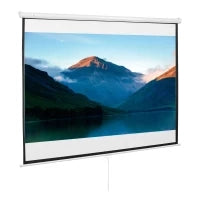 Telo per Proiettore da 100" Formato 16:9/4:3 ad Altezza Regolabile, 210x8.6x7 cm, Bianco e Nero