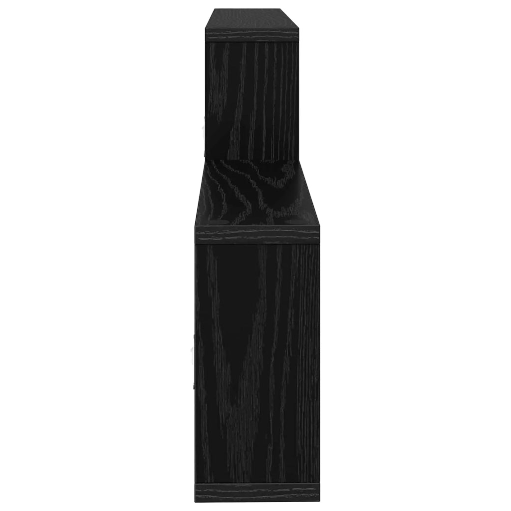 Scaffale da parete Rovere Nero 130 x 10 x 50 cm 8012453