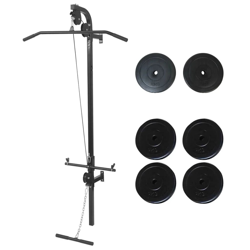 Torre per allenamento pesi da parete con dischi da 40 kg per fitness e allenamento della forza 02_0000046