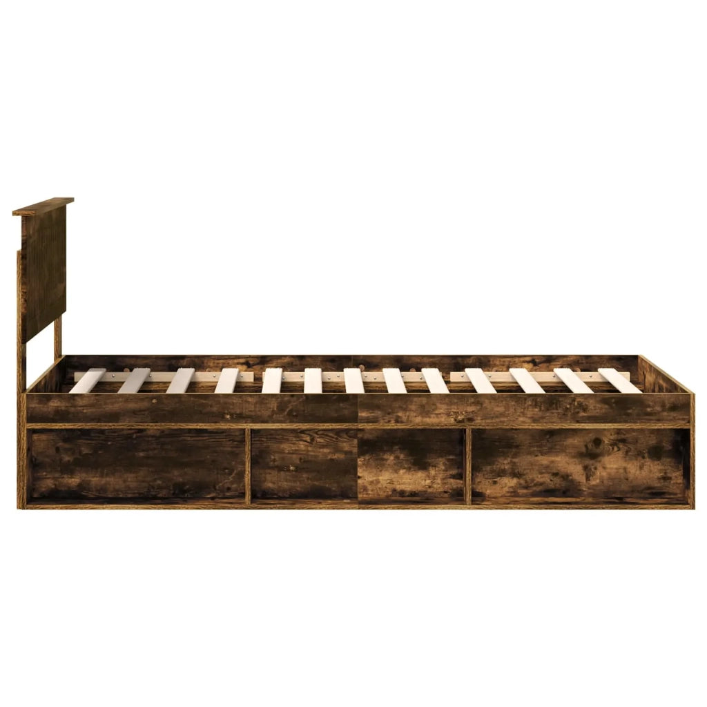 Struttura del letto-Giroletto Rovere fum¨¦ 90 x 200 cm Pino massello 484386