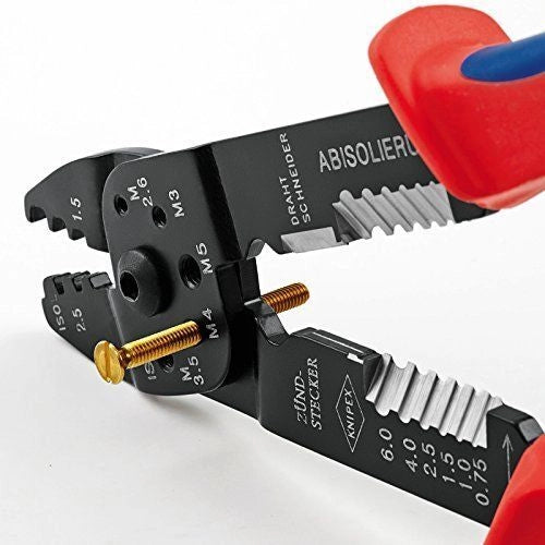 Knipex 97 21 215 B Crimpatrice Nero, Blu, Rosso
